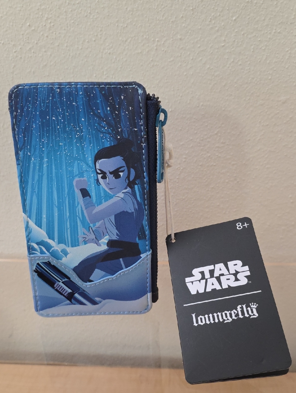 Loungefly Star Wars Rey Blue Zip Card Wallet